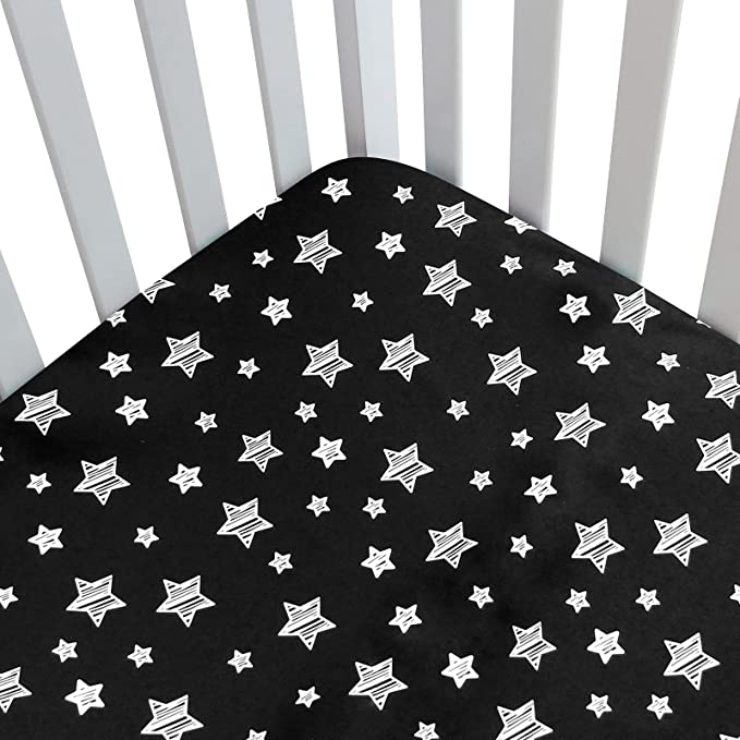 Black and white polka dot hot sale crib sheet