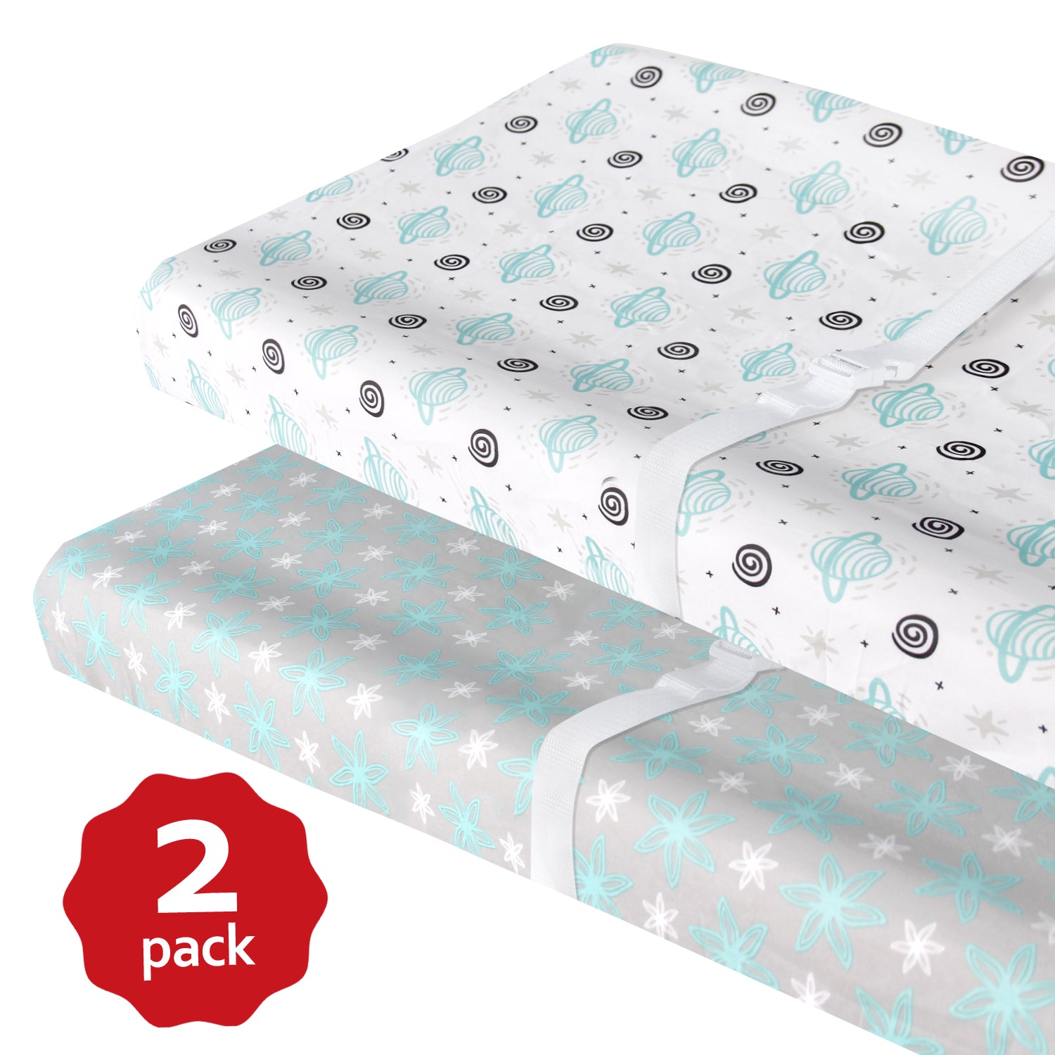 Changing Pad Cover- 2 Pack, Lovely Print, Microfiber – Moonsea Bedding