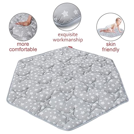 Baby Play Mat Hexagon Playpen Mat Compatible with Bend River Baby Moonsea Bedding