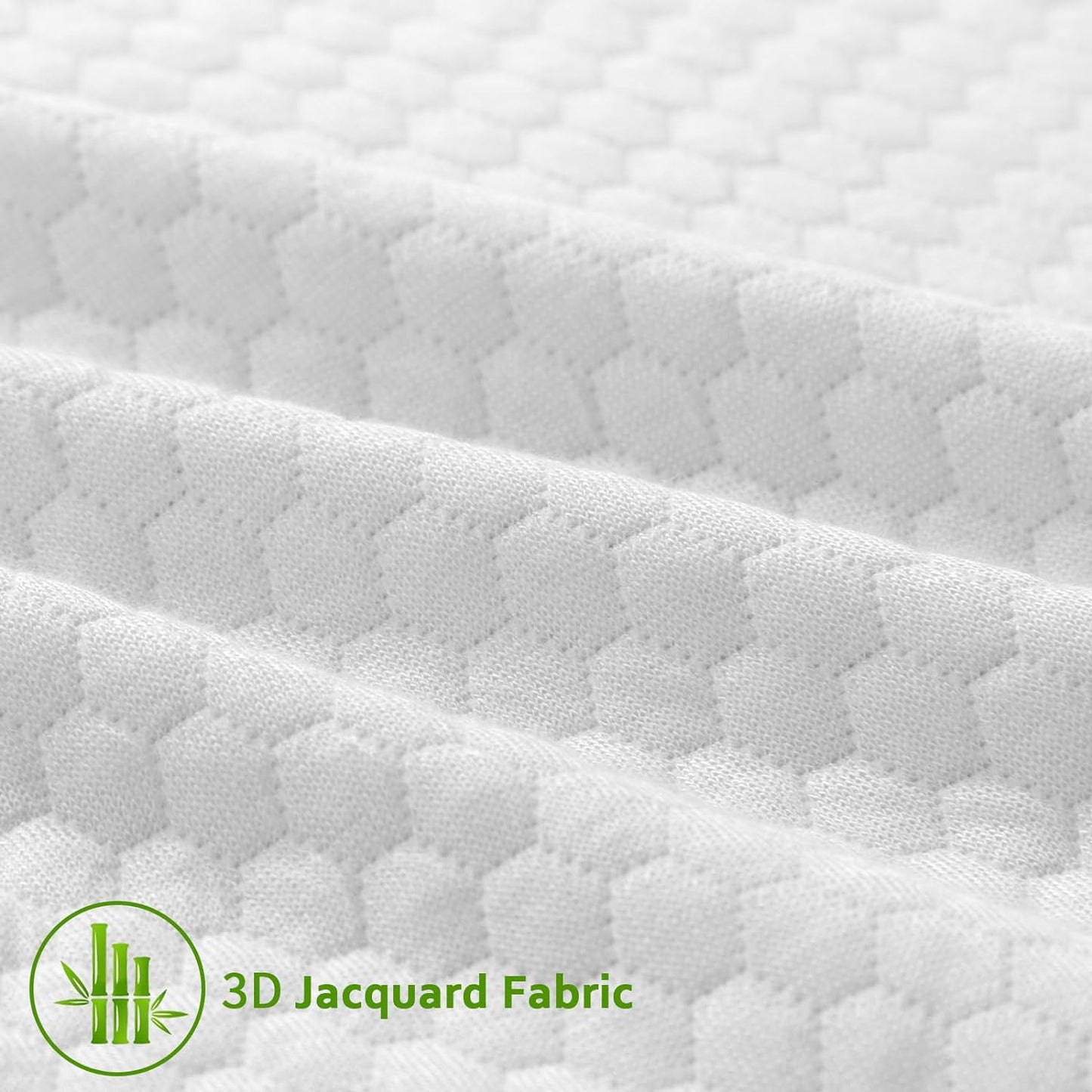 Cover For Mattress Topper  1-2 Inch Full Memory Foam Cover with Zipper, Viscose Made from Bamboo and 3D Mesh Backing Mattress Topper Removable Cover with Straps