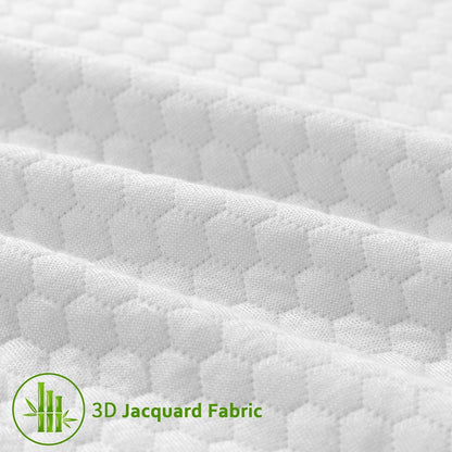 Cover For Mattress Topper  1-2 Inch Full Memory Foam Cover with Zipper, Viscose Made from Bamboo and 3D Mesh Backing Mattress Topper Removable Cover with Straps