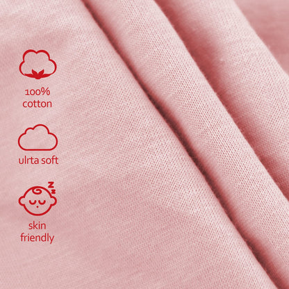 Pack n Play Sheet | Mini Crib Sheet - 100% Organic Cotton, Fits Graco Pack and Play, Pink