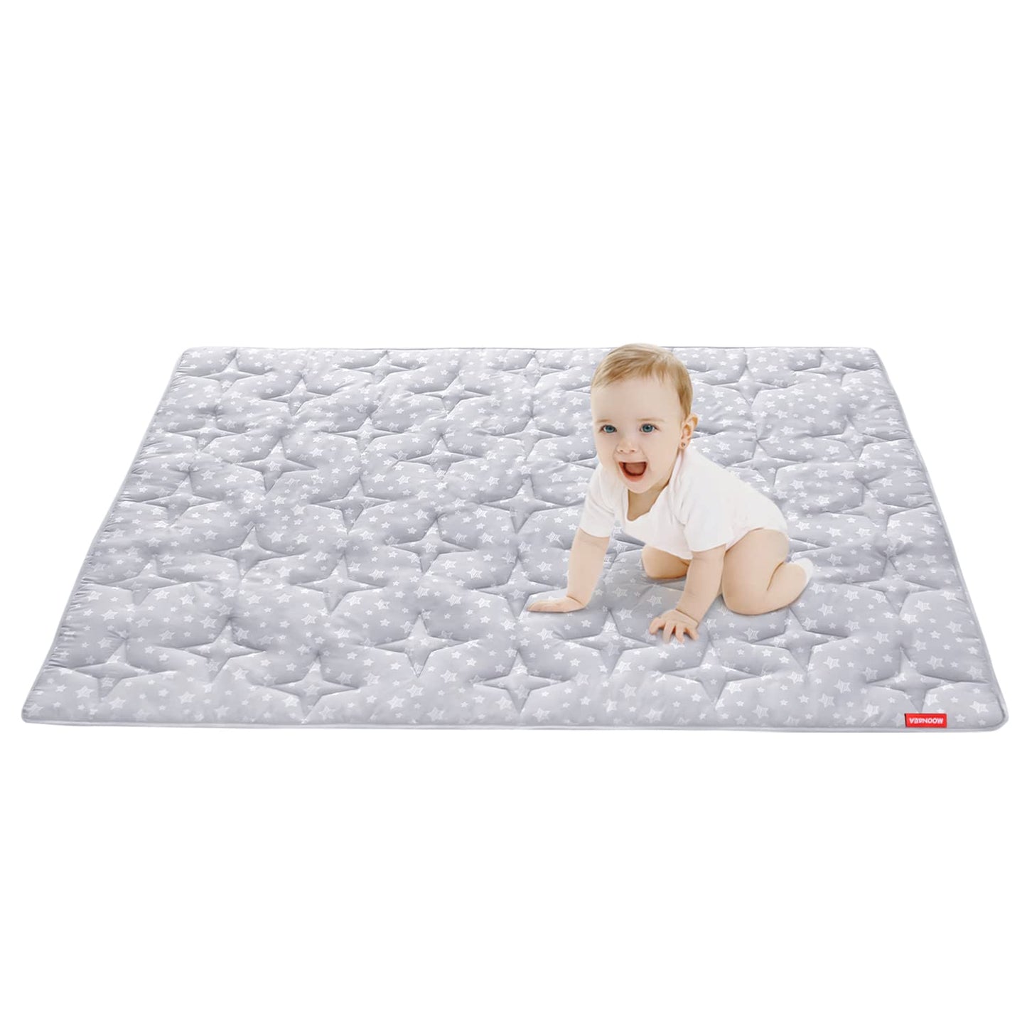 Baby Play Mat, Extra Large Thick Play Mat, Non Slip Cushioned Baby Play Mat  for Playing 79x63 Inches, One-Piece Baby Floor Mat for Babies, Toddlers