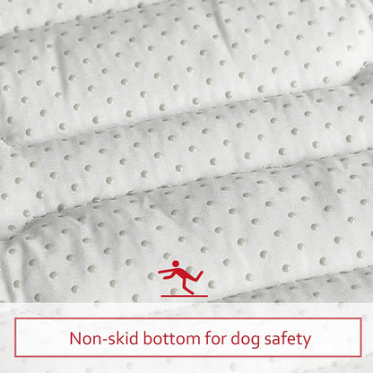 Dog Crate Mat- Soft ,Star Prints, Anti-Slip Bottom, Machine Washable, 2 Pack, Grey Star