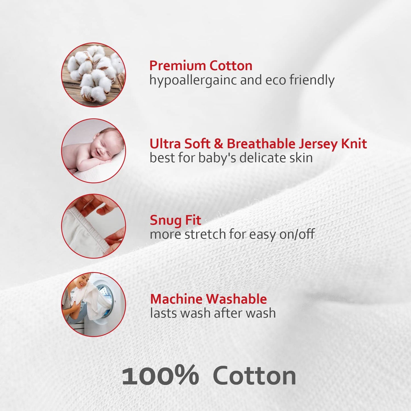 Pack n Play Sheet | Mini Crib Sheet - 100% Organic Cotton, Fits Graco Pack and Play, Pink