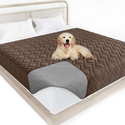Dog Blanket Antislip Pet Bed Cover Sofa Couch Furniture Protector Cover,Waterproof ,Chocolate-Moonsea Bedding