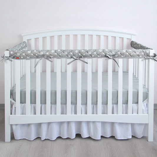 3 Piece Crib Rail Cover- Set from Chewing, Star Pattern-Moonsea Bedding