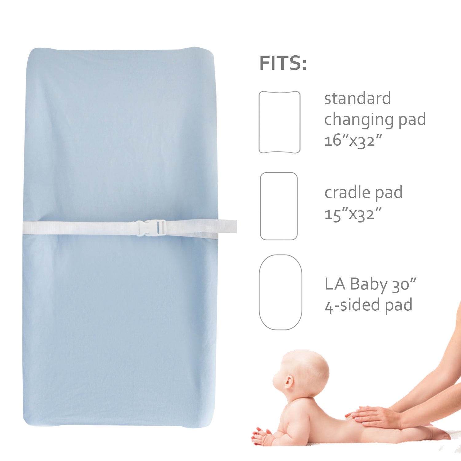 Standard changing pad store size