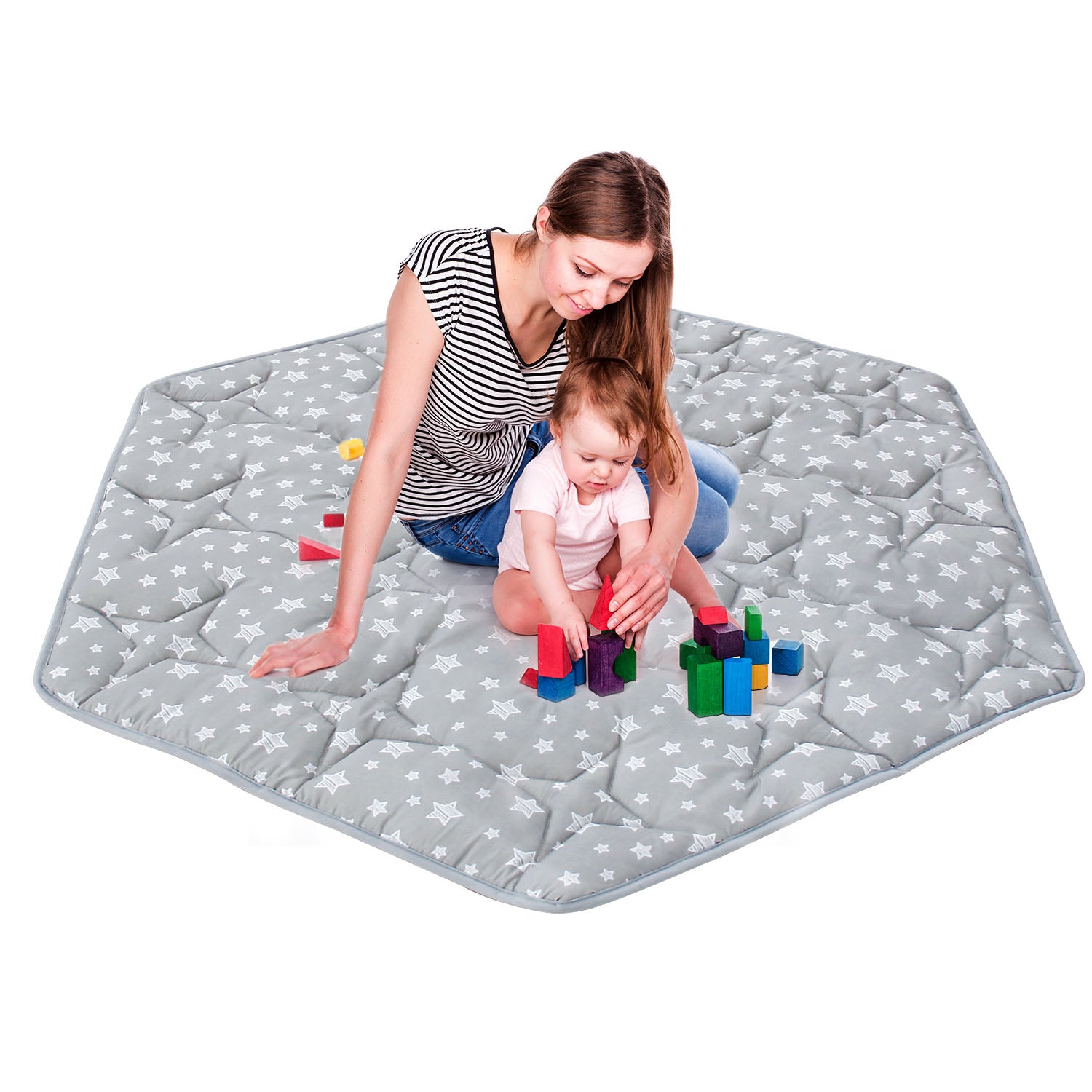 Baby Play Mat  Hexagon Playpen Mat - Padded and Non-Slip Activity Mat – Moonsea  Bedding